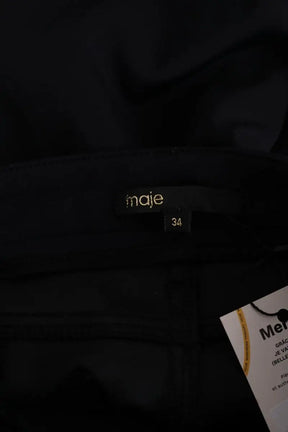 Pantalon slim Maje Duc Noir en Synthétique
