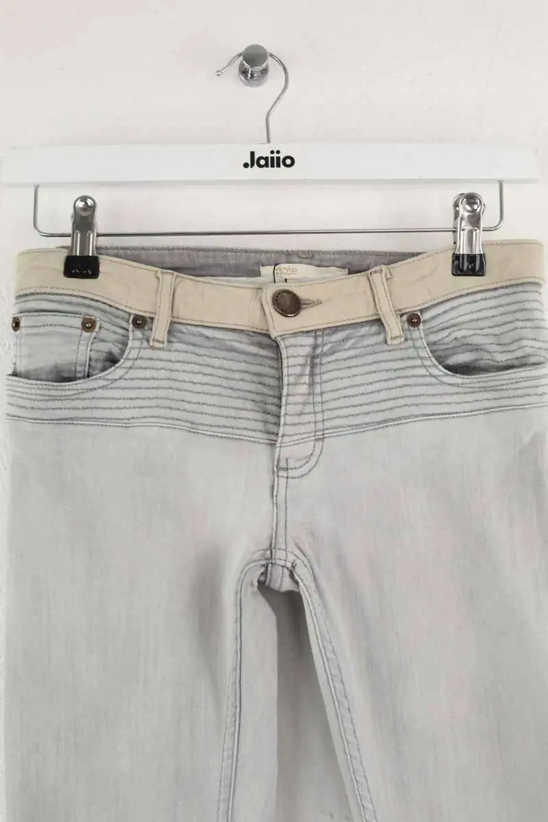 Pantalon slim Maje Gris en Coton
