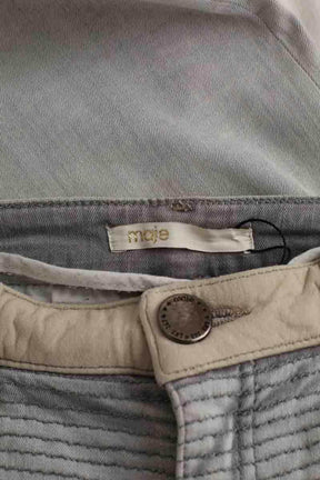 Pantalon slim Maje Gris en Coton
