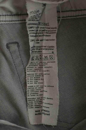 Pantalon slim Maje Gris en Coton