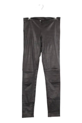 Pantalon slim Maje Noir en Cuir, taille M - Seconde Main