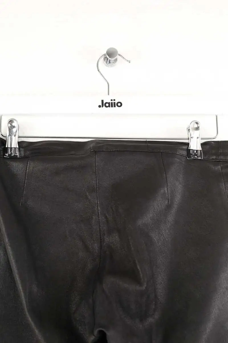 Pantalon slim Maje Noir en Cuir