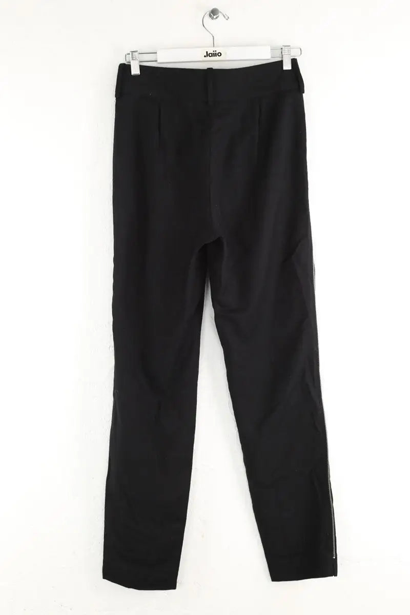 Pantalon slim Maje Noir en Laine