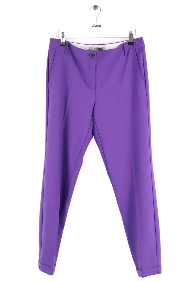 Pantalon slim Marella Violet en Synthétique, taille L - Seconde Main