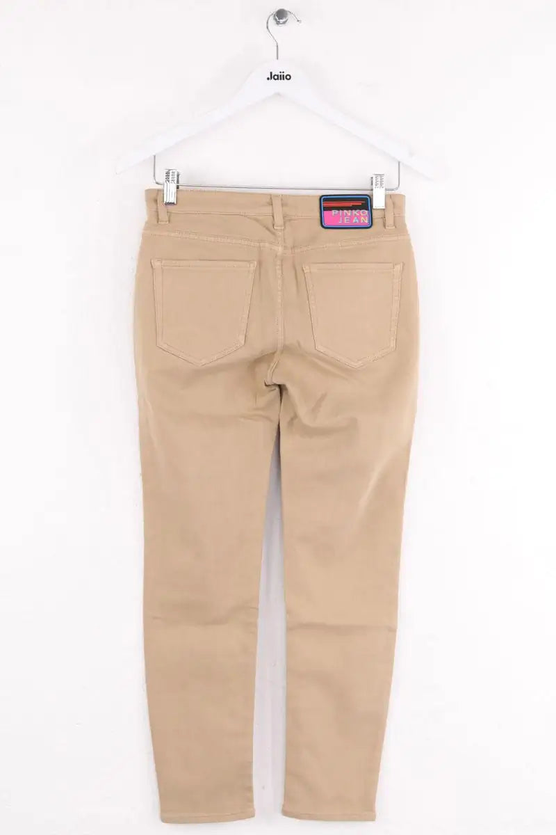 Pantalon slim Pinko Beige en Coton