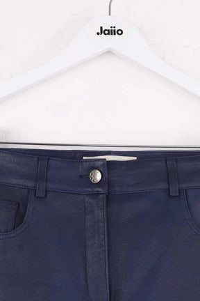 Pantalon slim Pinko Bleu en Cuir