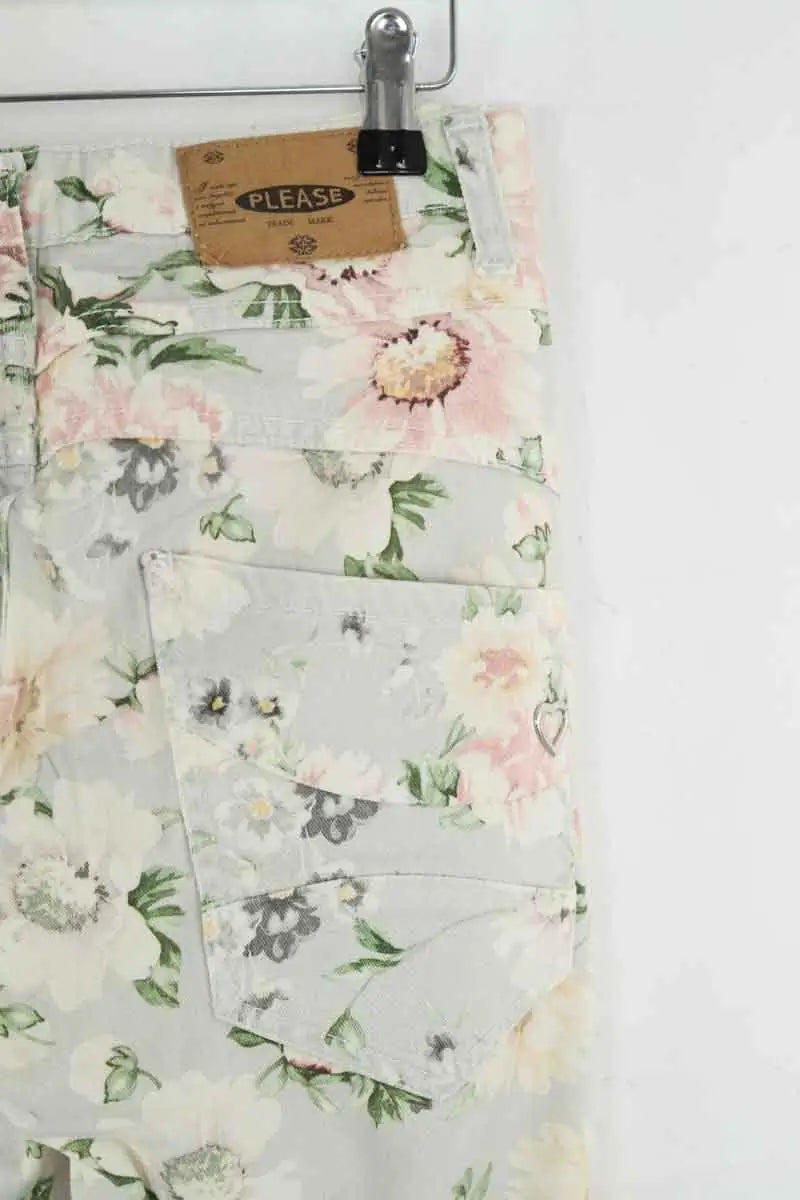 Pantalon slim Please Multicolore en Coton