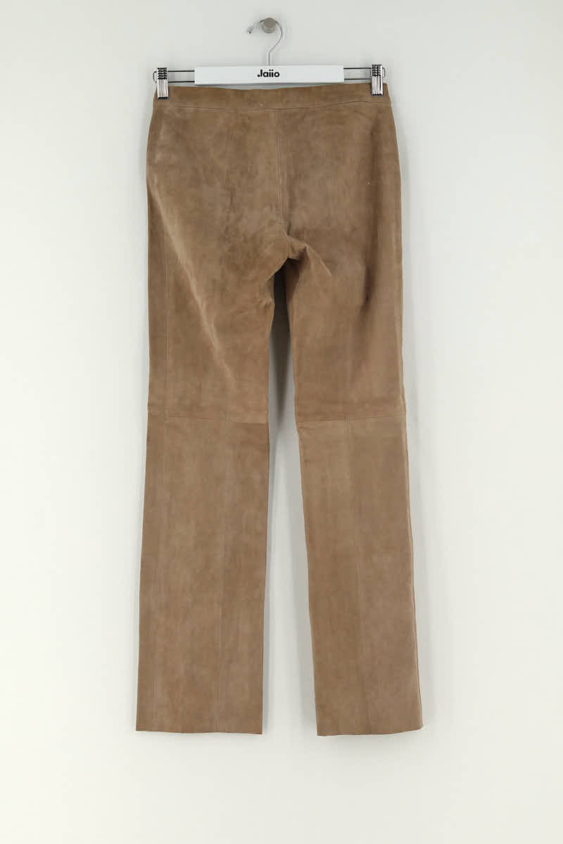 Pantalon slim Plein Sud Marron en Cuir