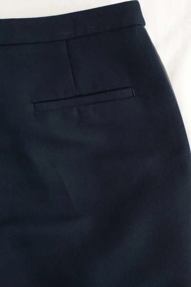 Pantalon slim Sandro Marine en Laine