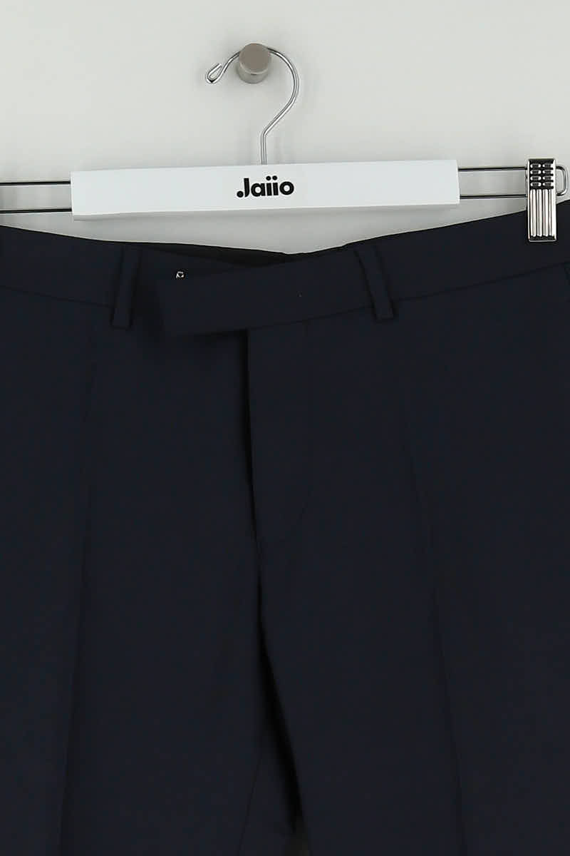 Pantalon slim Sandro Marine en Laine