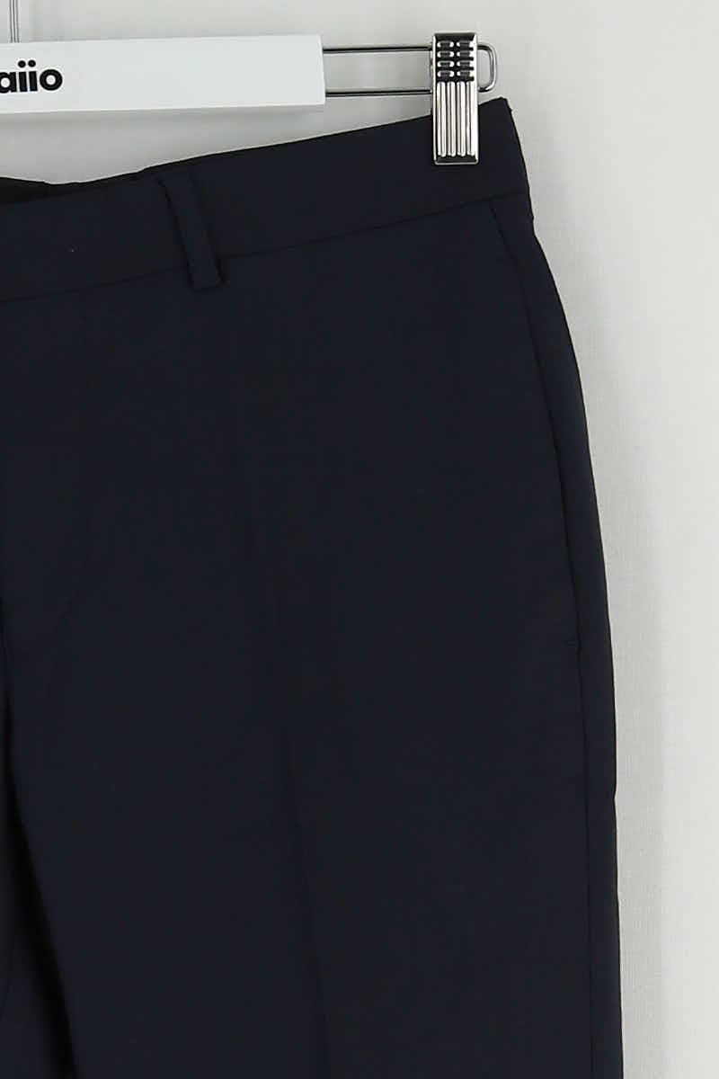 Pantalon slim Sandro Marine en Laine