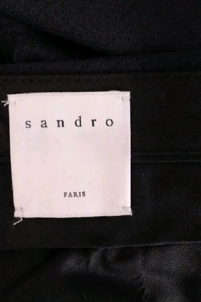 Pantalon slim Sandro Marine en Laine