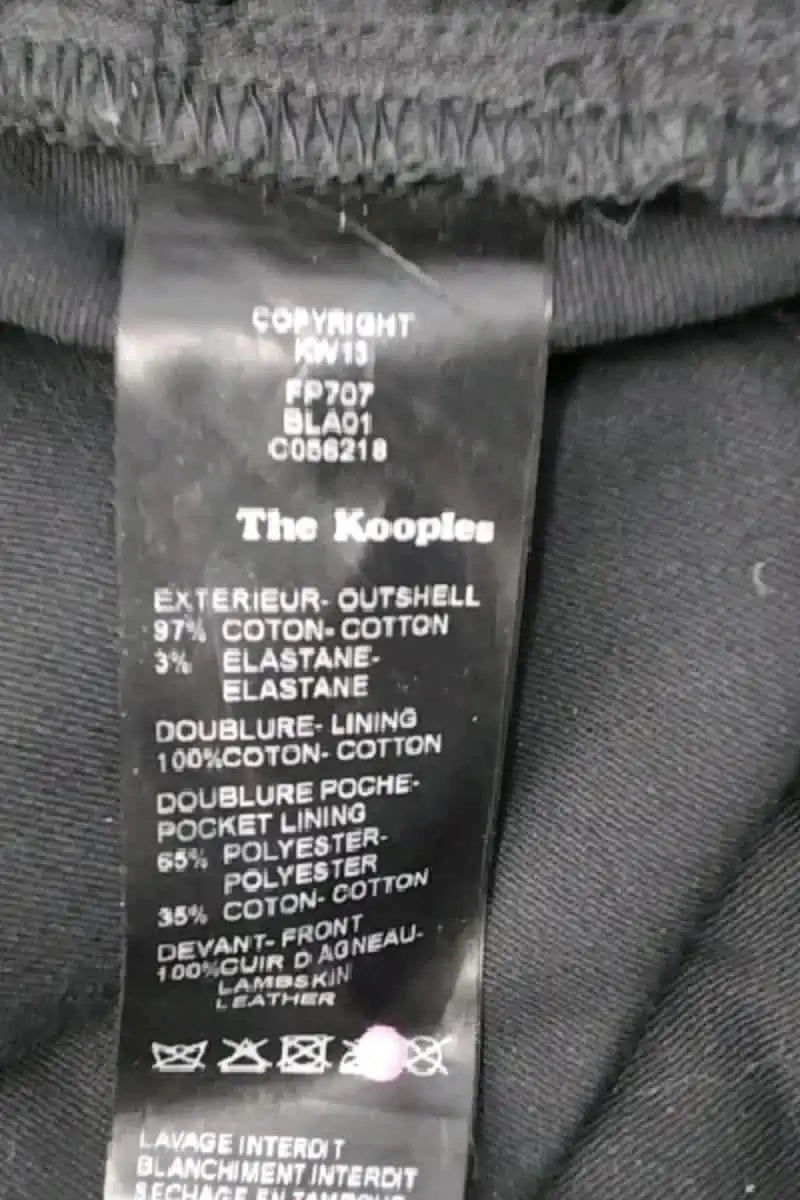 Pantalon slim The Kooples Noir en Coton