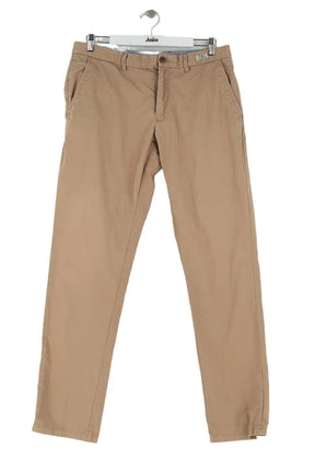 Pantalon slim Tommy Hilfiger Beige en Coton, taille L - Seconde Main