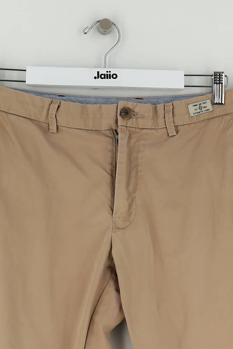 Pantalon slim Tommy Hilfiger Beige en Coton