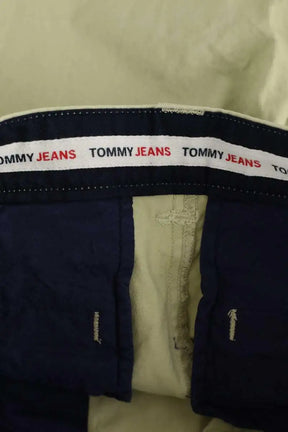 Pantalon slim Tommy Hilfiger Turquoise en Coton