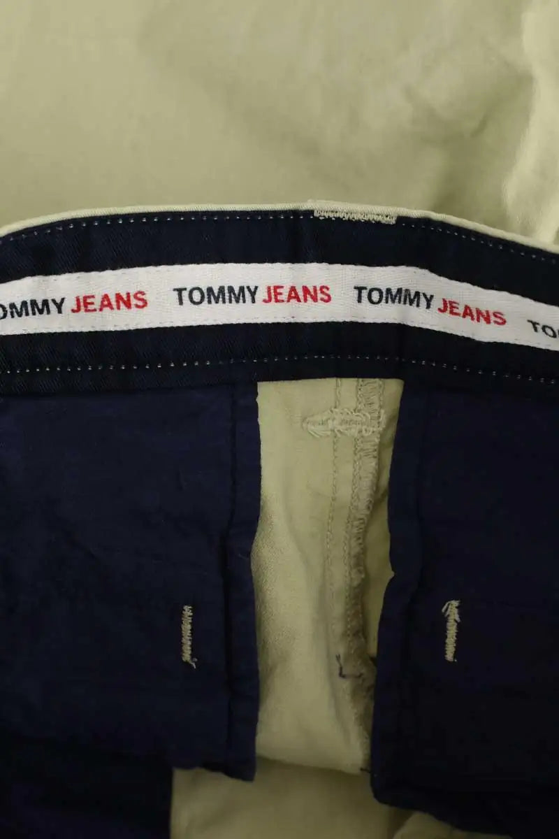 Pantalon slim Tommy Hilfiger Turquoise en Coton