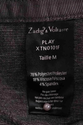 Pantalon slim Zadig & Voltaire Gris en Synthétique