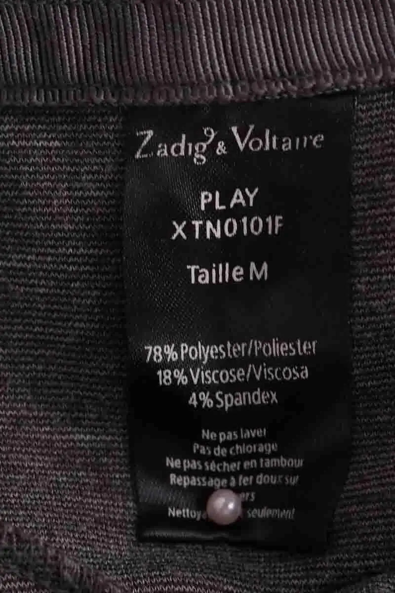 Pantalon slim Zadig & Voltaire Gris en Synthétique