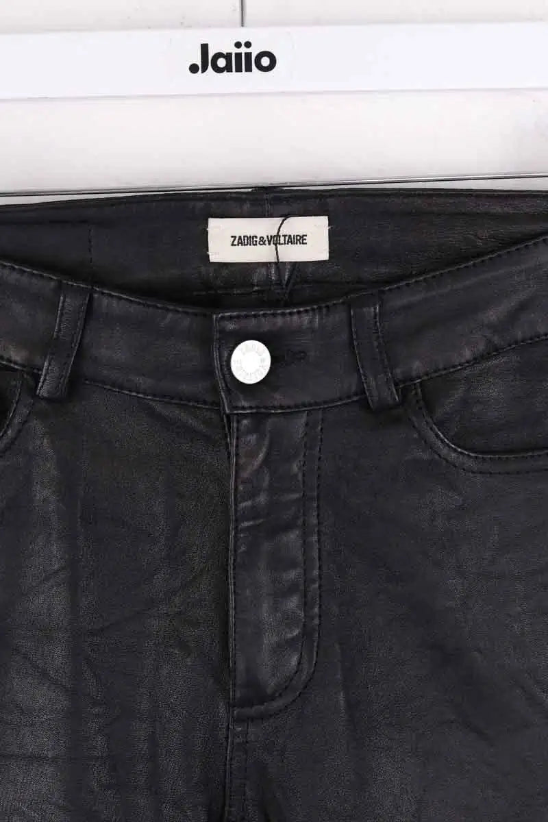 Pantalon slim Zadig & Voltaire Noir en Cuir