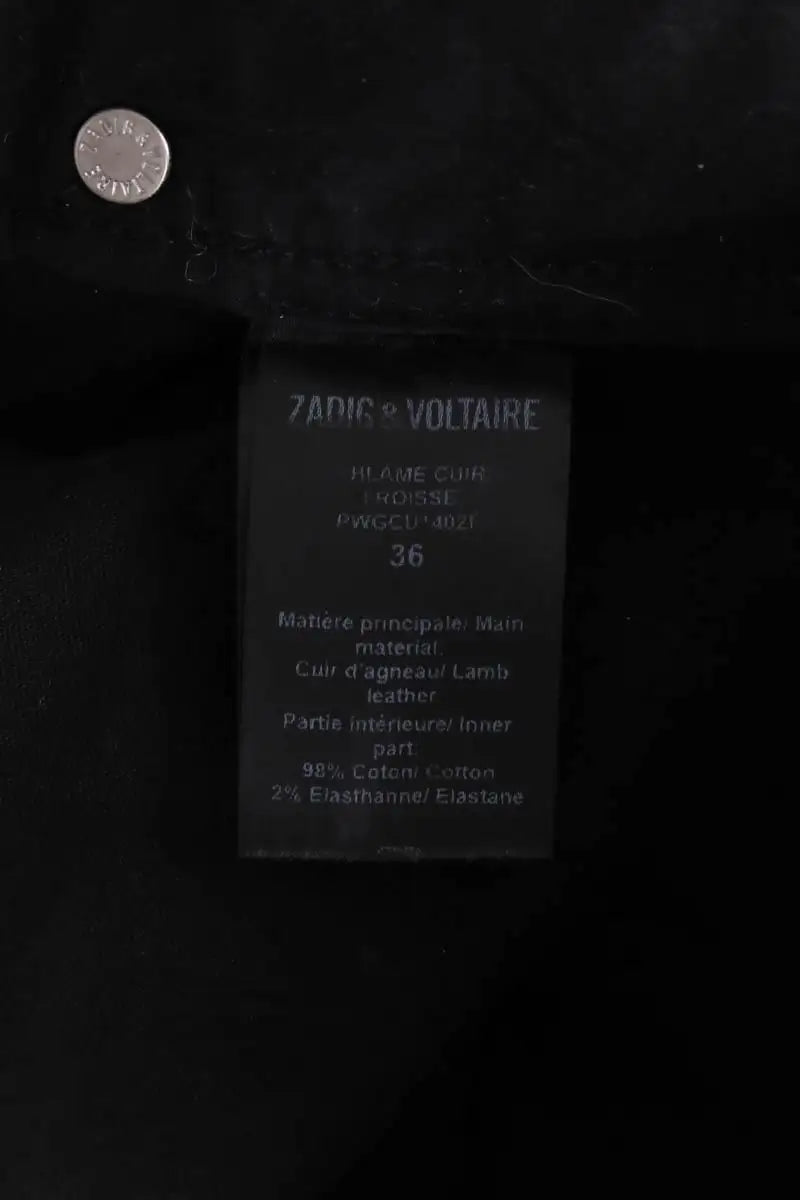Pantalon slim Zadig & Voltaire Noir en Cuir