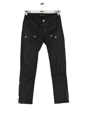 Pantalon slim Zadig & Voltaire Noir en Cuir, taille XS - Seconde Main