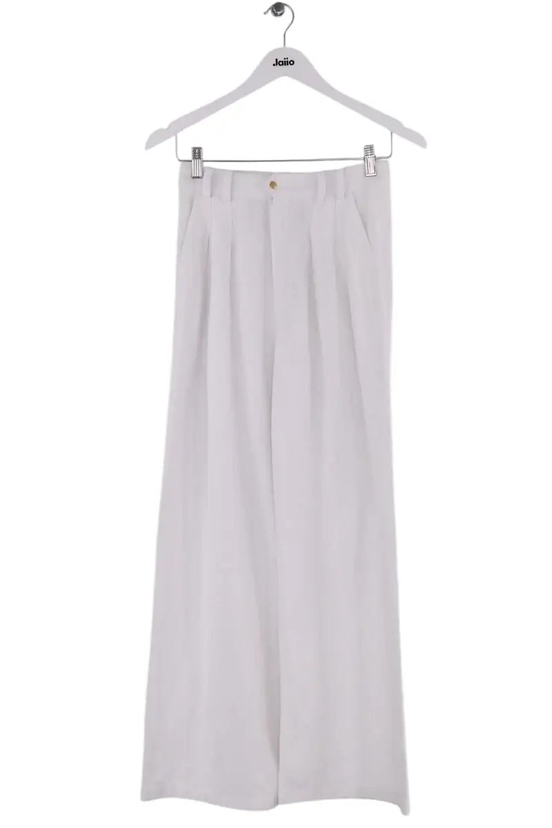 Pantalon Songe Lab Blanc en Lin, taille XS - Seconde Main