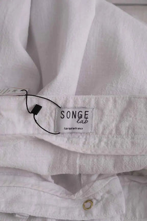 Pantalon Songe Lab Blanc en Lin