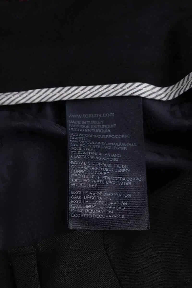Pantalon Tommy Hilfiger Noir en Laine