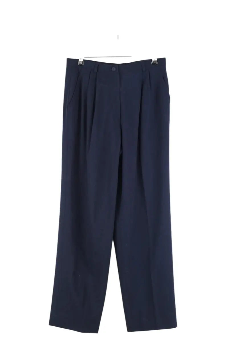 Pantalon Yves Saint Laurent Bleu en Laine, taille M - Seconde Main