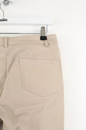 Pantalon Yves Salomon Ecru en Cuir
