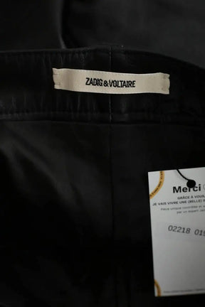Pantalon Zadig & Voltaire John leather black pants Noir en Cuir