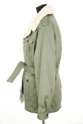 Parka Claudie Pierlot Kaki en Coton