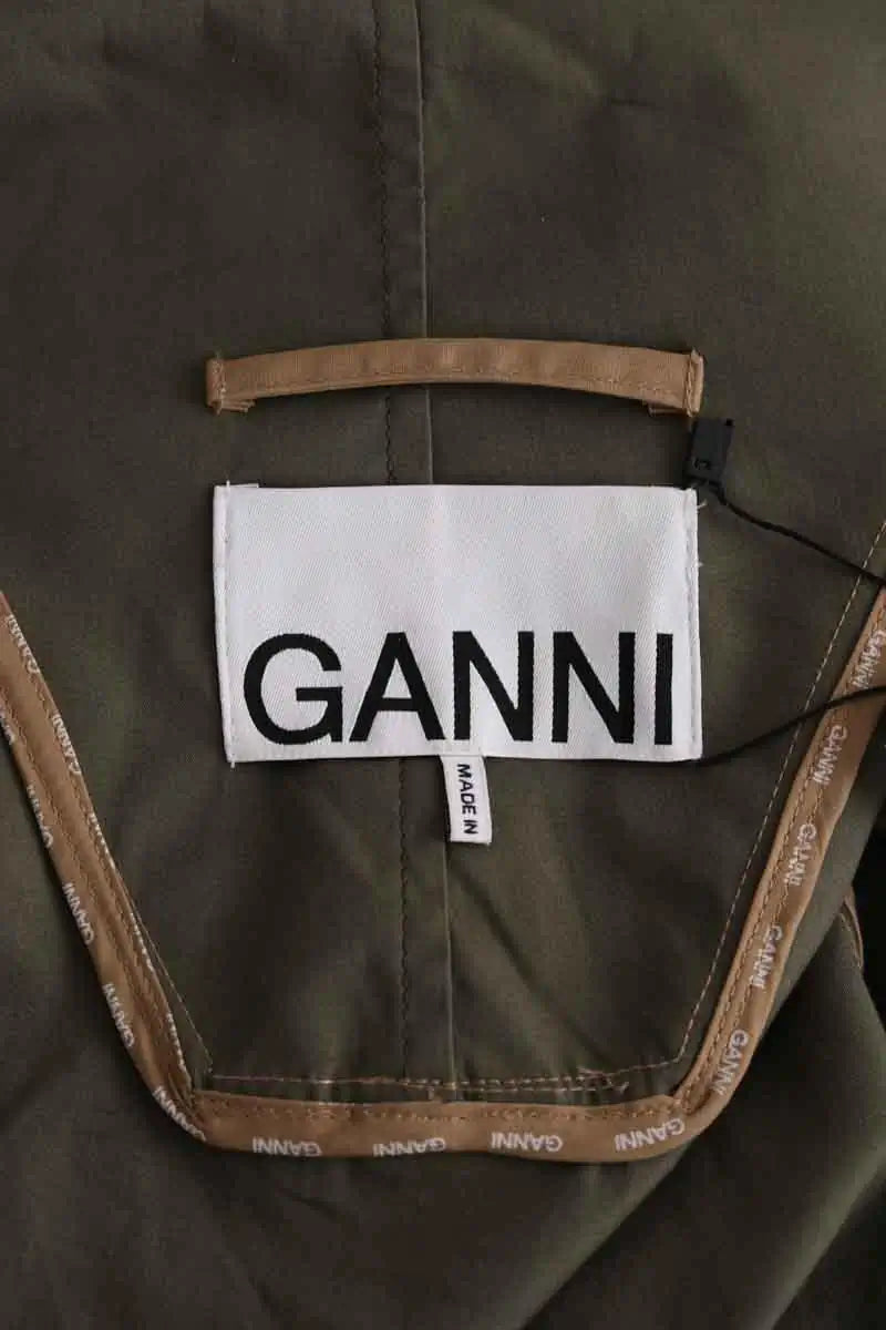 Parka Ganni Camel en Synthétique