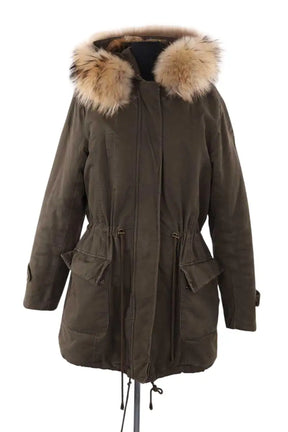 Parka Gerard Darel Kaki en Coton, taille M - Seconde Main