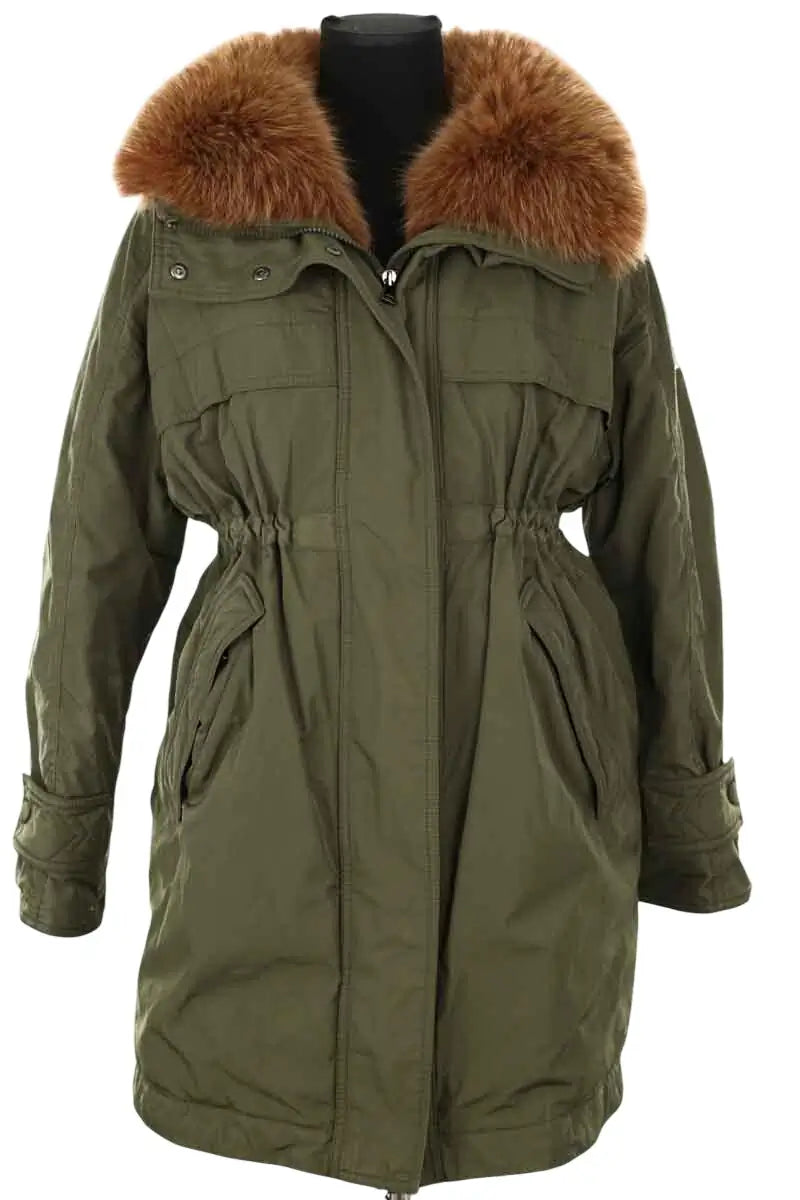 Parka Moncler Kaki en Polyester, taille S - Seconde Main