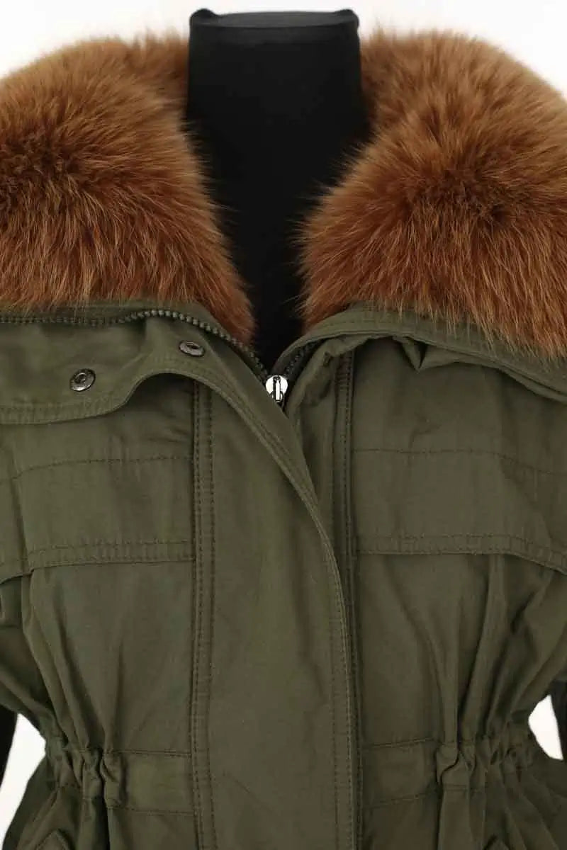 Parka Moncler Kaki en Polyester