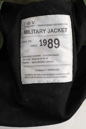 Parka Zadig & Voltaire Military jacket Kaki en Synthétique