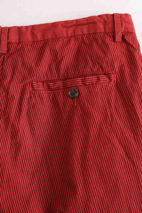 Pantalon droit Alexander McQueen Rouge en Coton