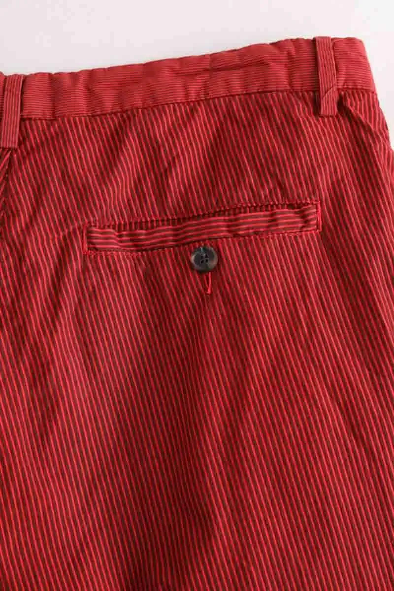 Pantalon droit Alexander McQueen Rouge en Coton