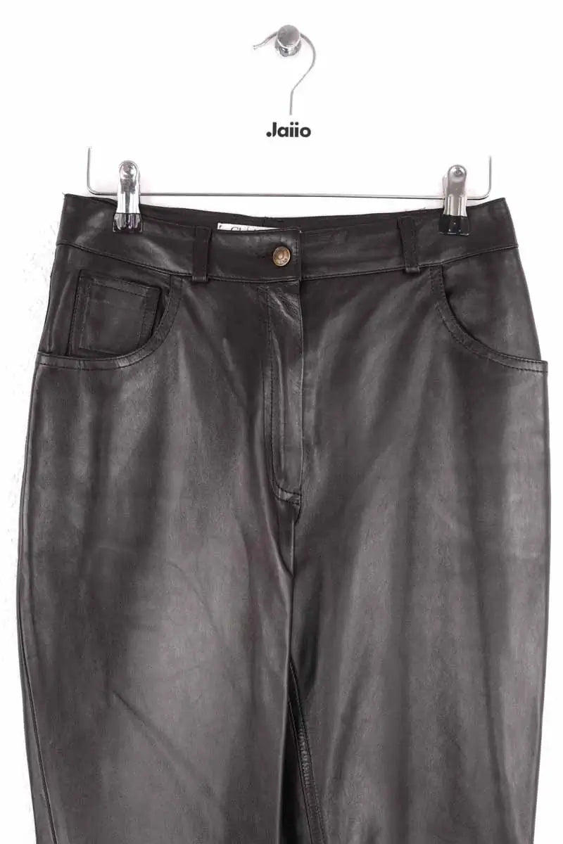 Pantalon droit Dior Noir en Cuir