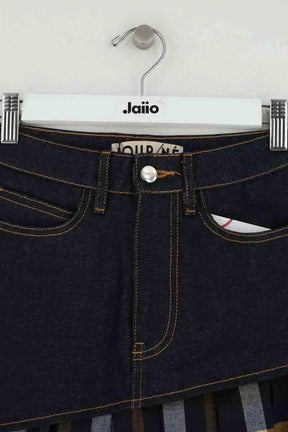 Jupe Jour/Né Bleu en Coton