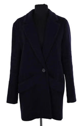 Peacoat Maje Marine en Laine, taille S - Seconde Main