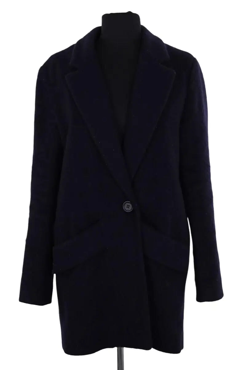 Peacoat Maje Marine en Laine, taille S - Seconde Main