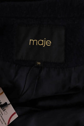Peacoat Maje Marine en Laine