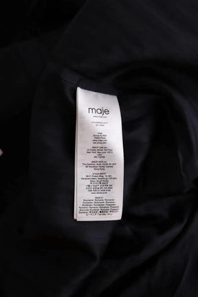 Peacoat Maje Marine en Laine