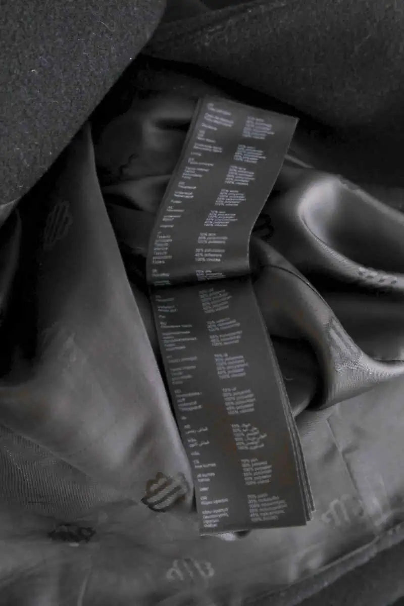Peacoat Maje Noir en Laine