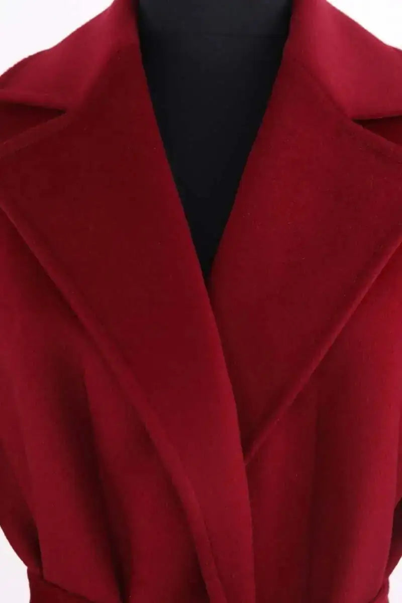 Peacoat Max & Co Bordeaux en Laine