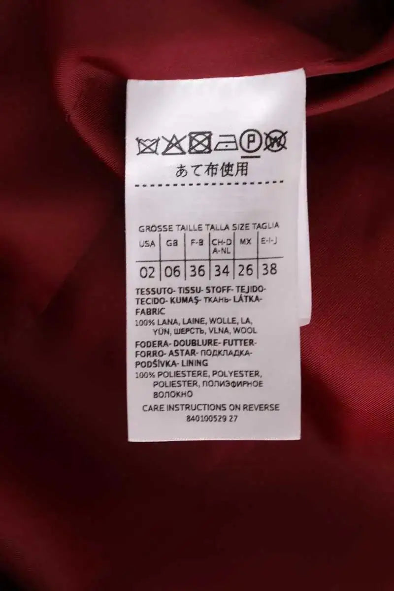 Peacoat Max & Co Bordeaux en Laine