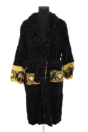 Peignoir Versace Noir en Coton, taille S - Seconde Main